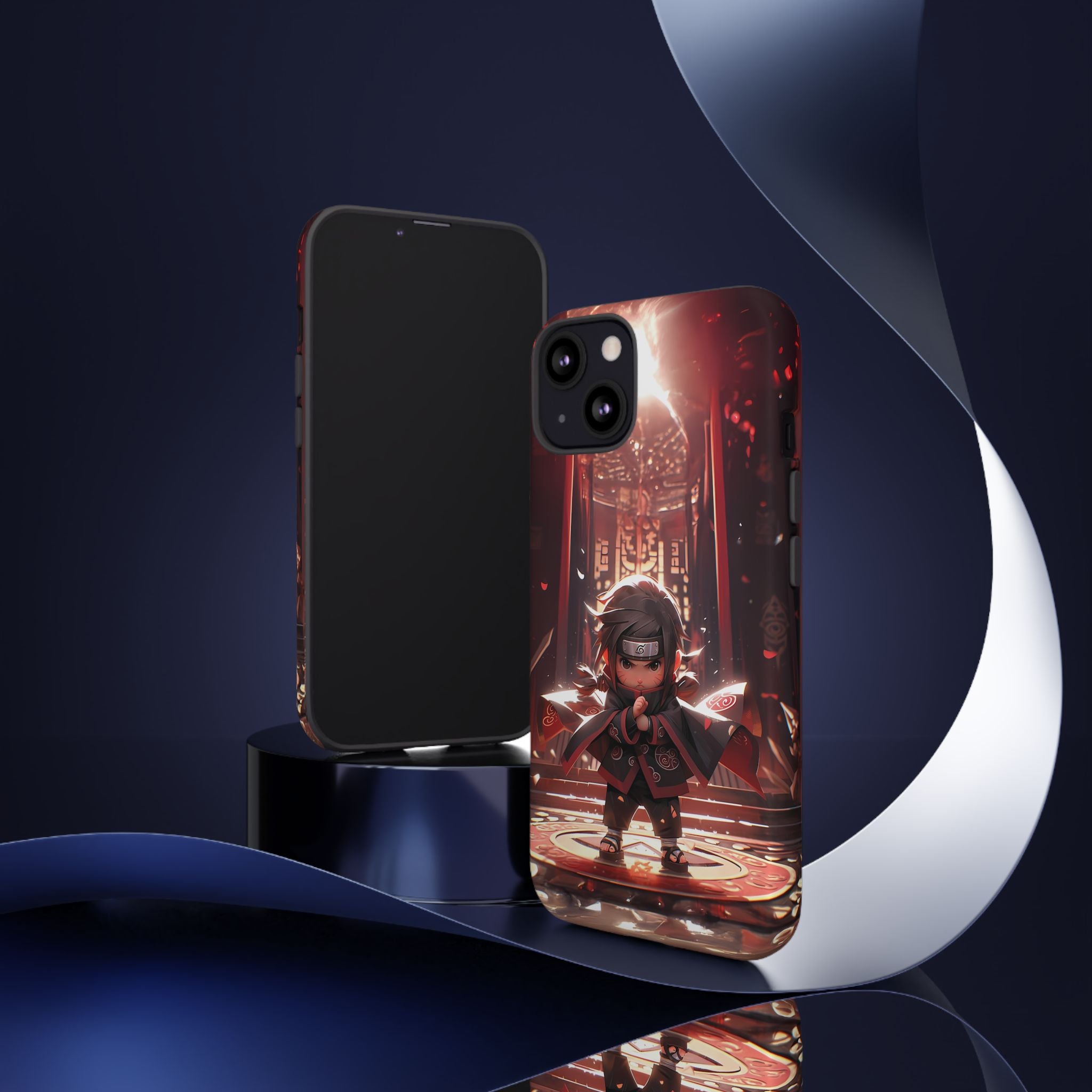 Chibi Itachi Tough Phone Case – Anime Protective Case for iPhone & Samsung, UV Resistant, Durable & Stylish