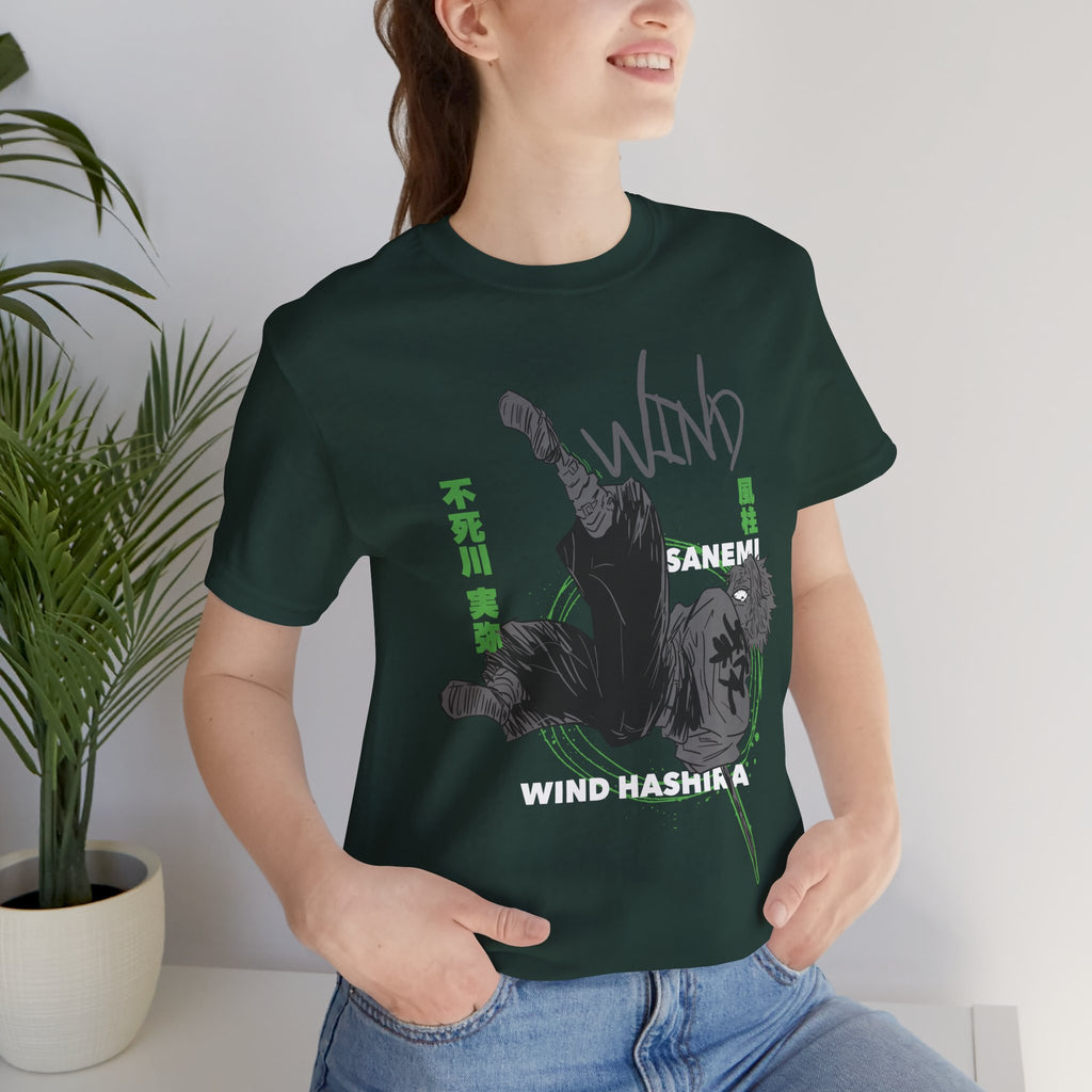 Unisex Anime Graphic Tee | Sanemi Wind Hashira Shirt, Cool Gift for Fans, Casual Wear, Comfortable Streetwear, Demon Slayer Merch