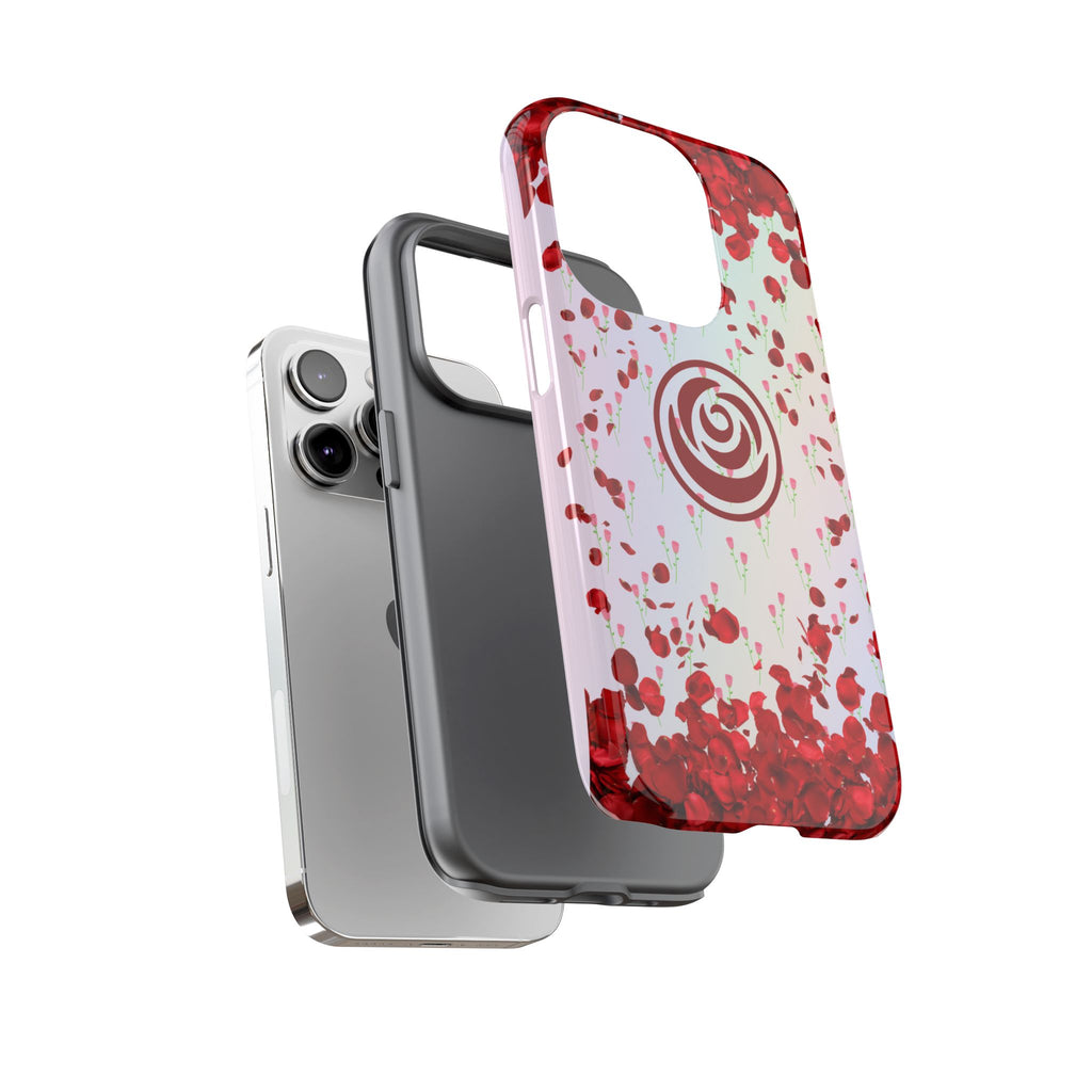 Tough Cases - Red Blossom Elegance Themed Phone Protection for iPhone, Samsung, and Google Pixel (Matte/Glossy)