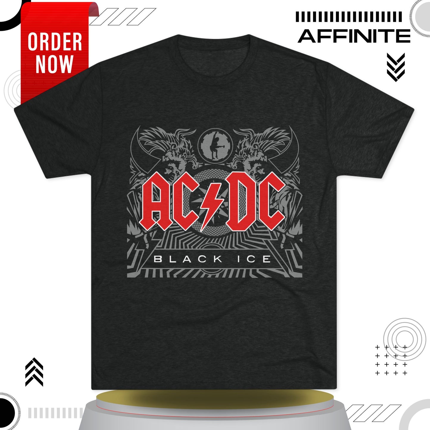 T-Shirt ACDC Black Ice T-Shirt - Official Graphic Rock Tee (Unisex)