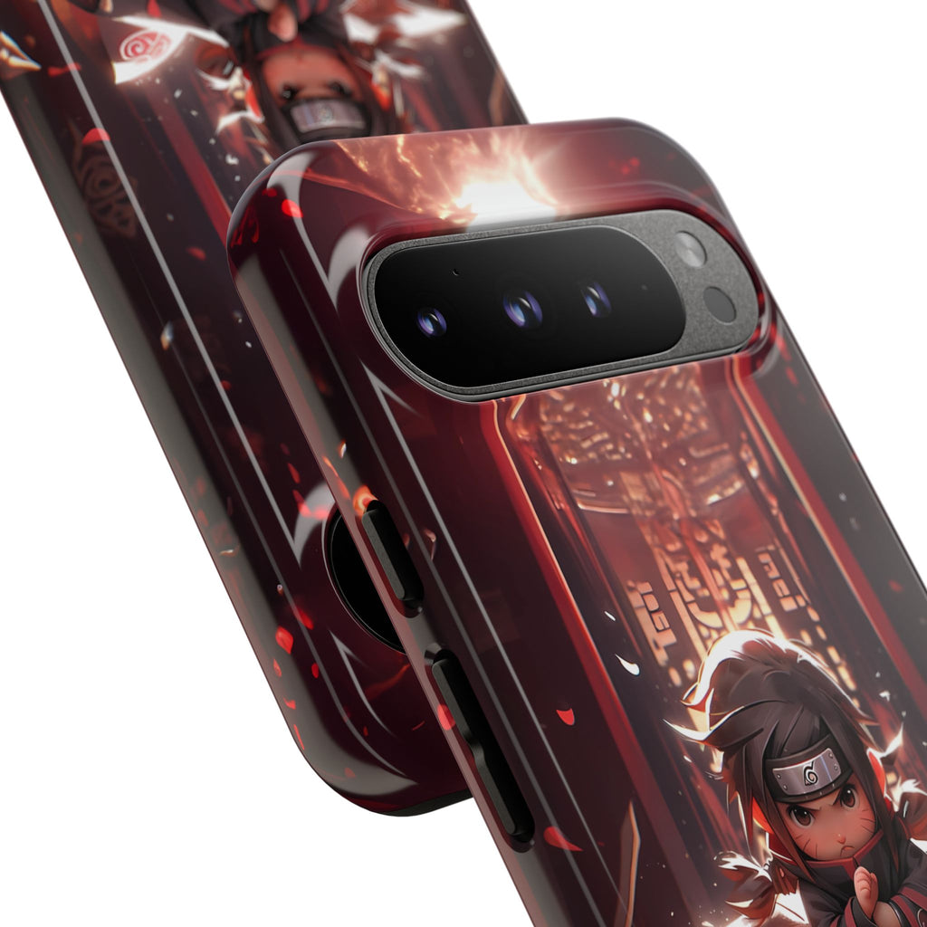 Chibi Itachi Tough Phone Case – Anime Protective Case for iPhone & Samsung, UV Resistant, Durable & Stylish