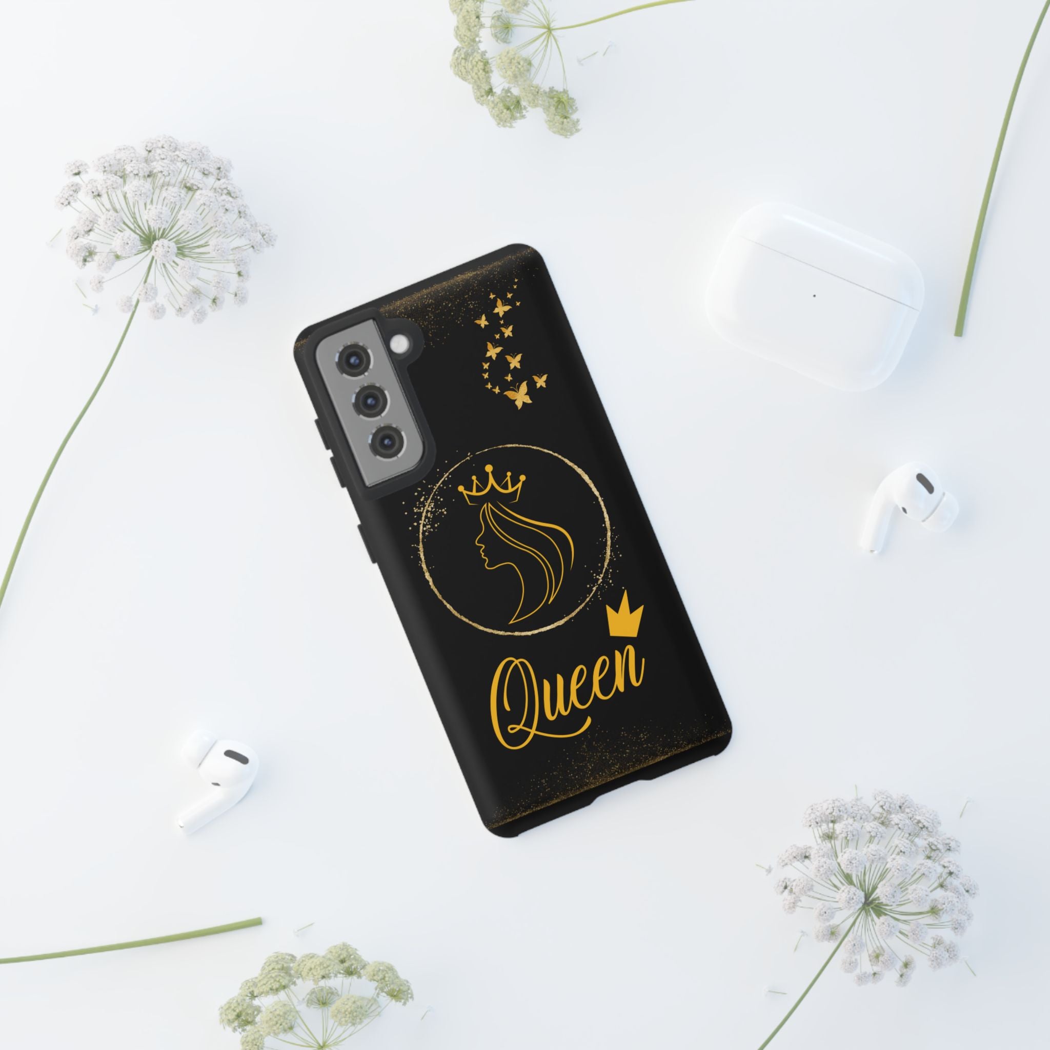 Tough Case Queen Phone Case – Matte & Glossy Crown Design for iPhone, Samsung & Pixel