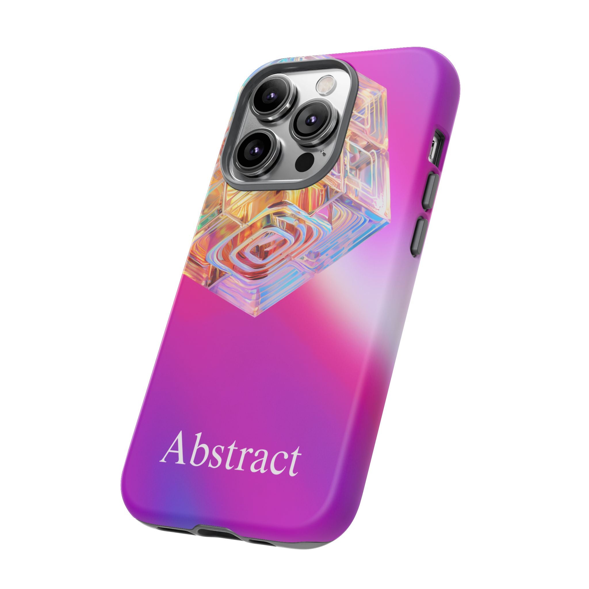 Vibrant 3D Cube Phone Case - Colorful Gradient Art for iPhone, Samsung & Pixel