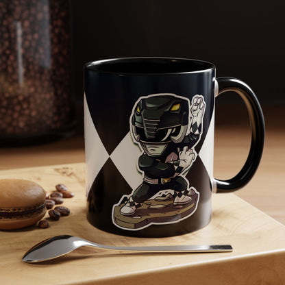 Mug Mighty Morphin Power Rangers Black Ranger Ceramic Mug - 11oz & 15oz Coffee Mug - Accent Mug for Pop Culture Fans