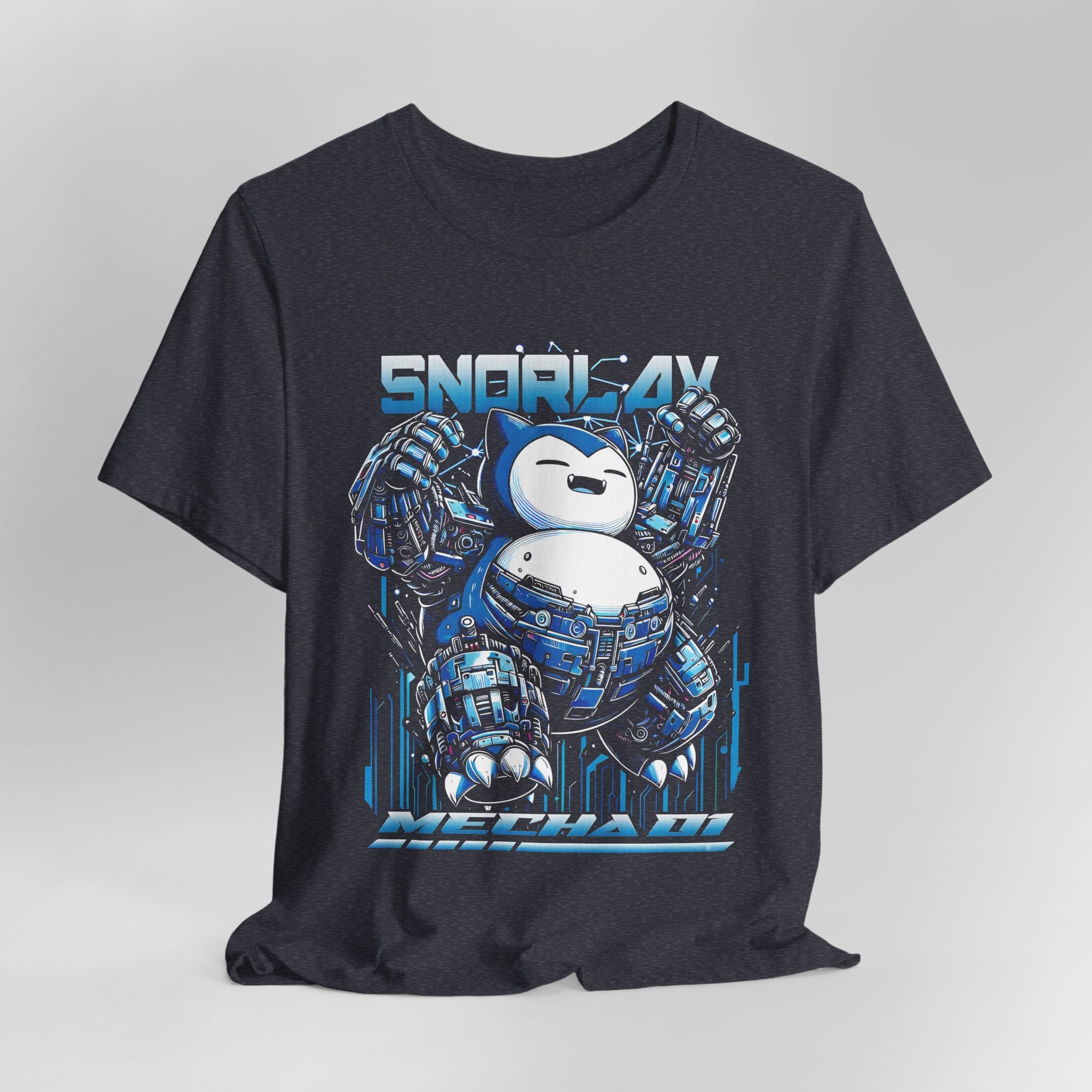 Robot Snorlax Shirt – Anime-Inspired Graphic Tee by Bella+Canvas
