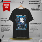 T-Shirt Robot Snorlax Shirt – Anime-Inspired Graphic Tee by Bella+Canvas Solid Black Blend