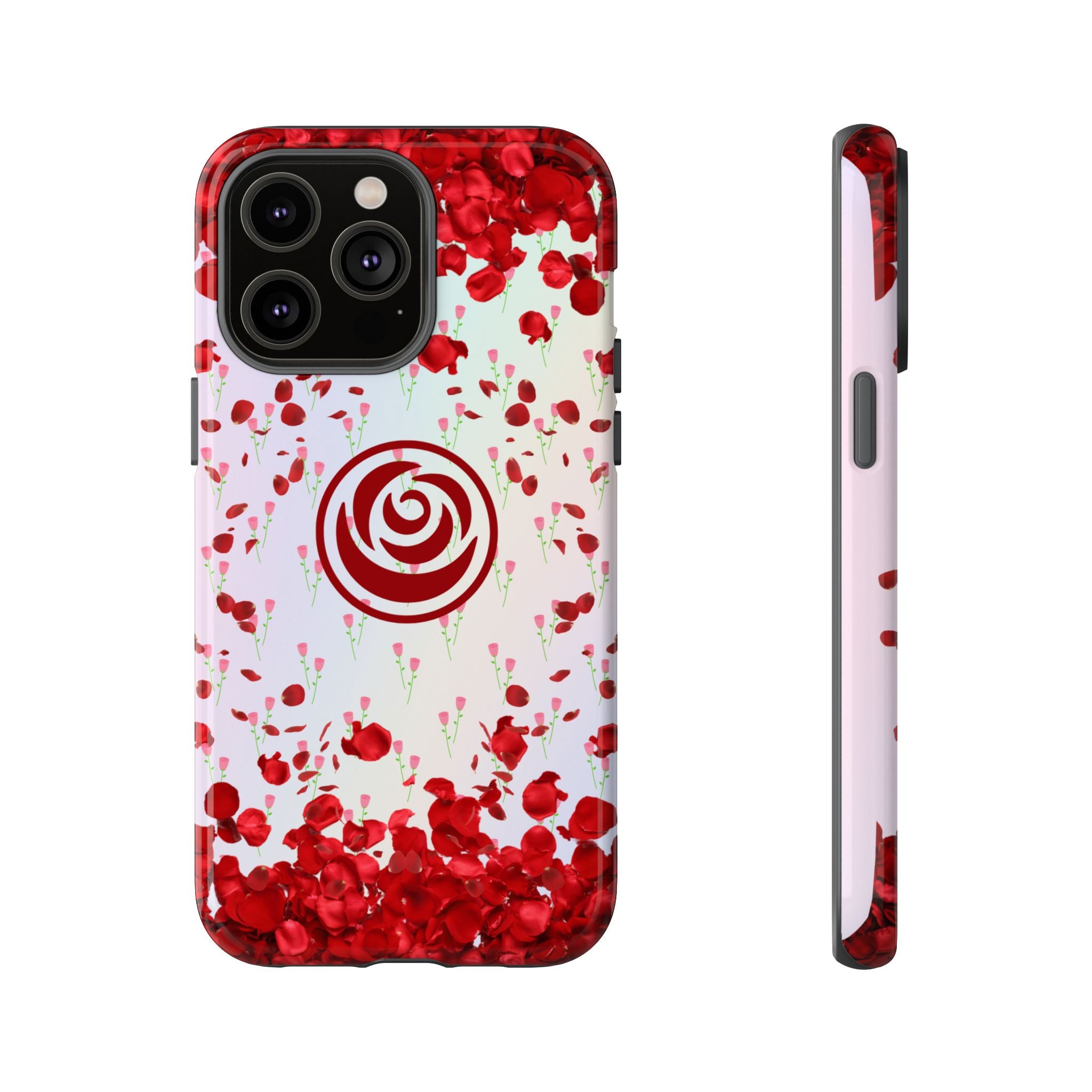 Tough Cases - Red Blossom Elegance Themed Phone Protection for iPhone, Samsung, and Google Pixel (Matte/Glossy)
