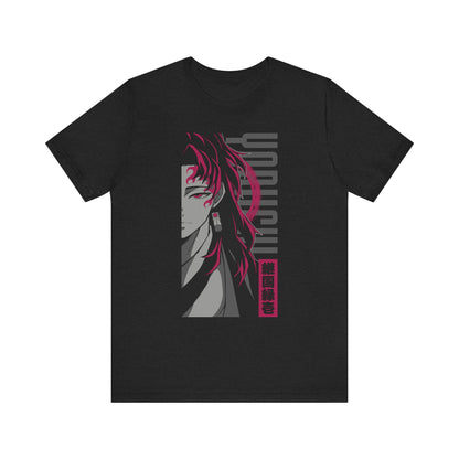 T-Shirt Yoriichi Anime T-Shirt - Demon Slayer Inspired Graphic Tee (Unisex Cotton) Solid Black Blend