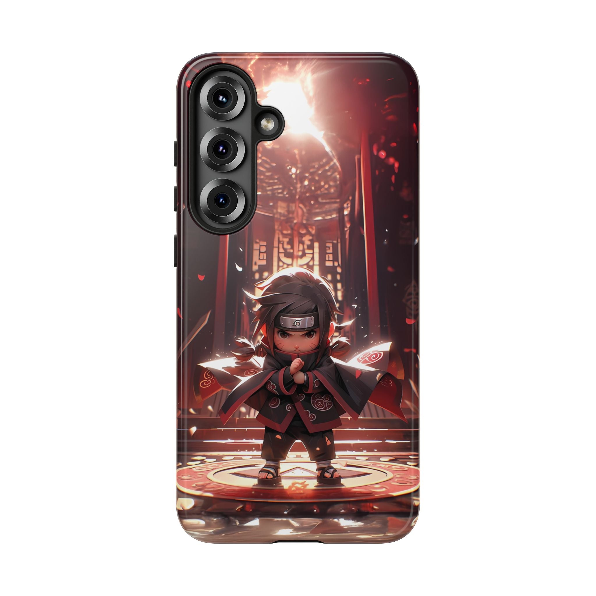 Chibi Itachi Tough Phone Case – Anime Protective Case for iPhone & Samsung, UV Resistant, Durable & Stylish