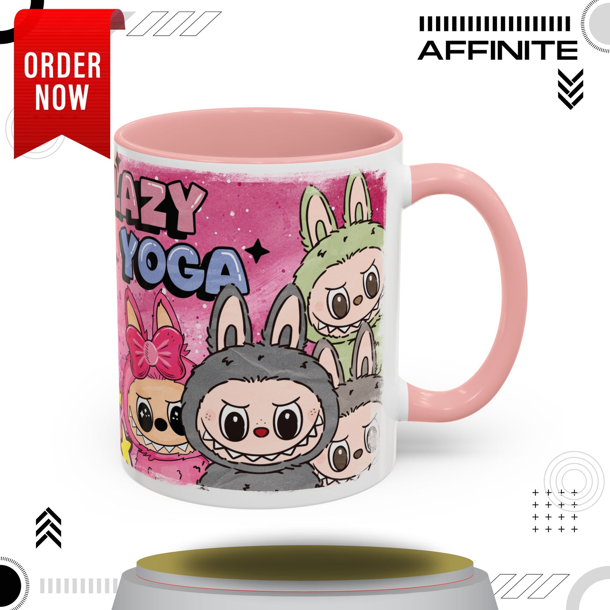 Mug Lazy Yoga Labubu Accent Coffee Mug - Fun & Playful Design for Relaxation
