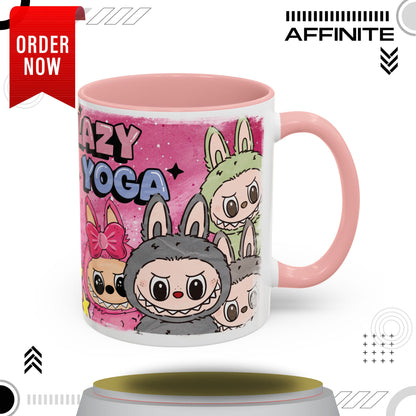 Mug Lazy Yoga Labubu Accent Coffee Mug - Fun & Playful Design for Relaxation