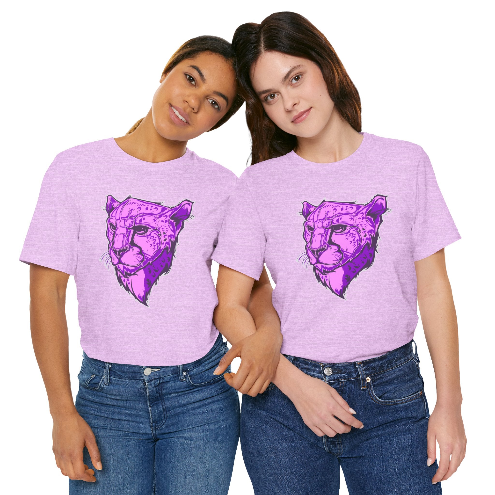 Purple Leopard Shirt – Wild Animal Print Unisex Graphic Tee | Soft Cotton for Nature Lovers & Artwear Fans