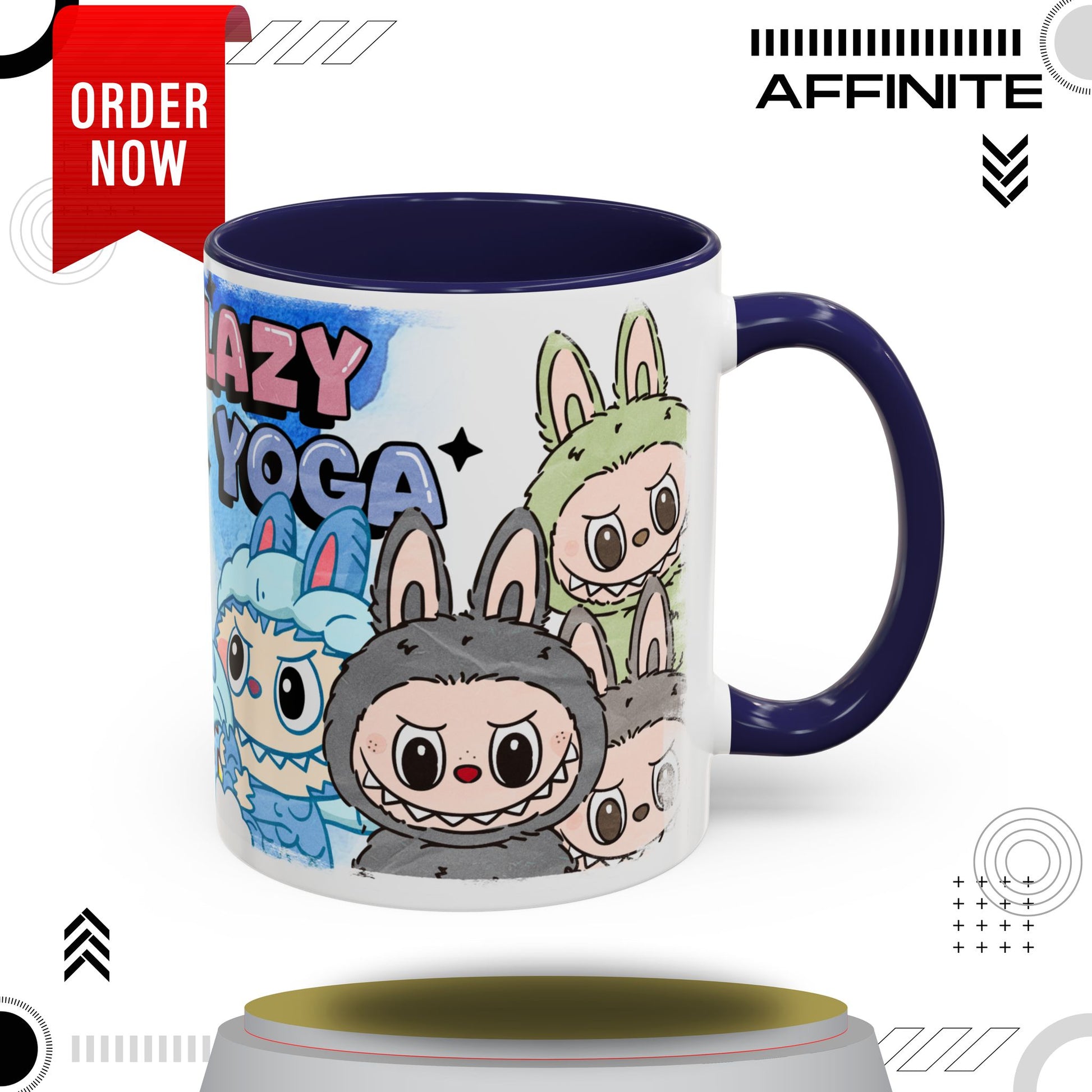 Mug Lazy Yoga Monsters Coffee Mug - Fun Accent Mug for Yoga Lovers