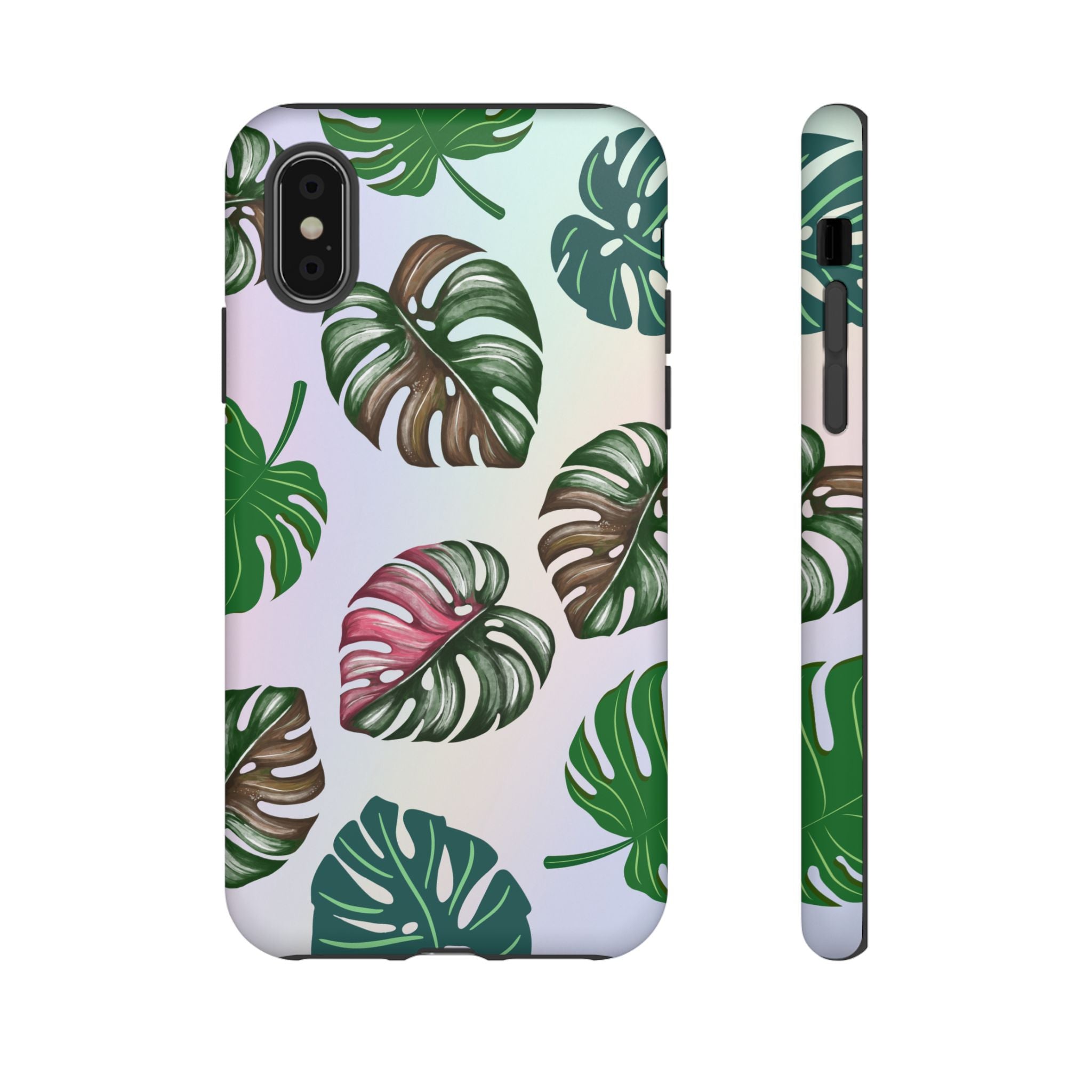 Tough Cases - Monstera Leaf Themed Phone Protection for iPhone, Samsung, and Google Pixel (Matte/Glossy)
