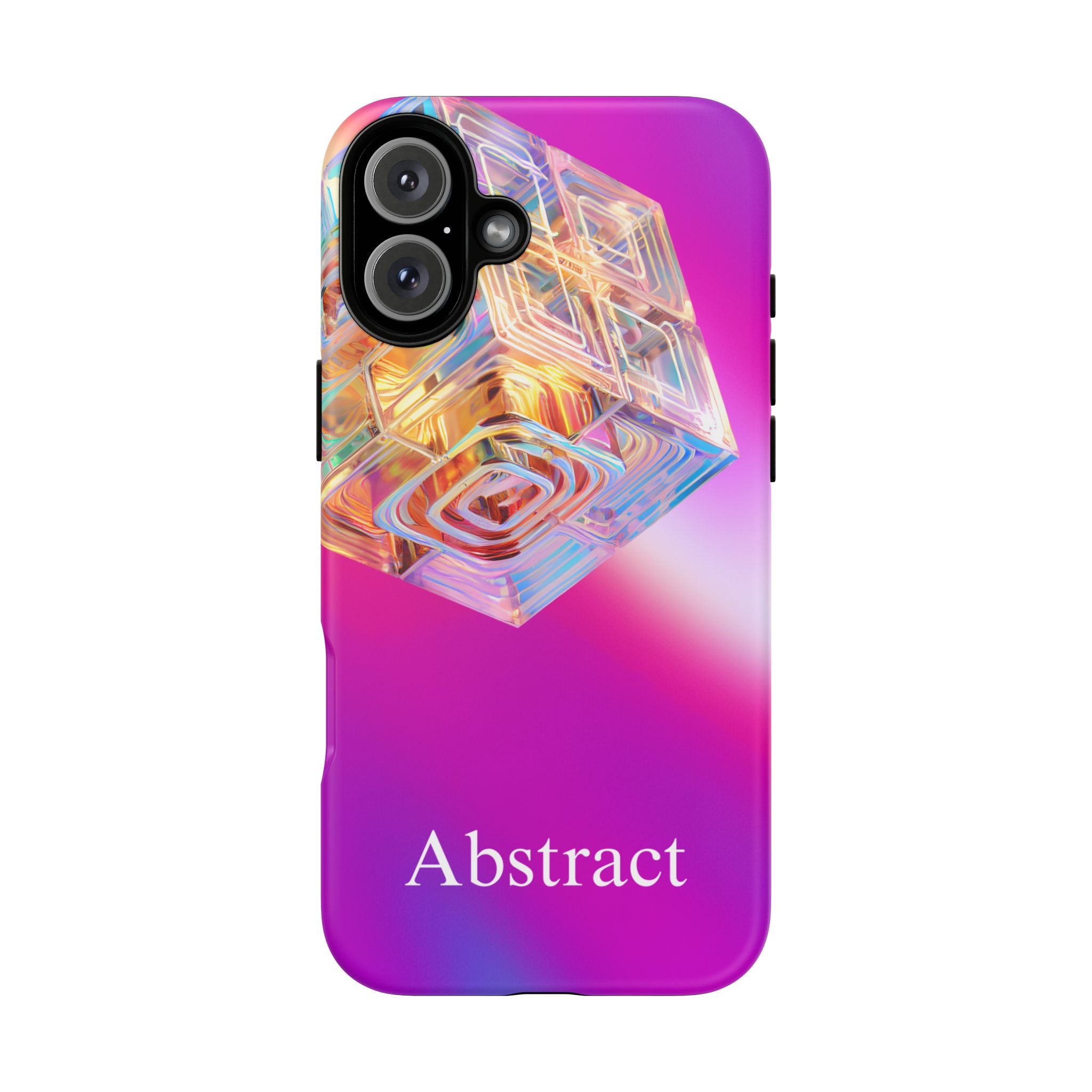 Vibrant 3D Cube Phone Case - Colorful Gradient Art for iPhone, Samsung & Pixel