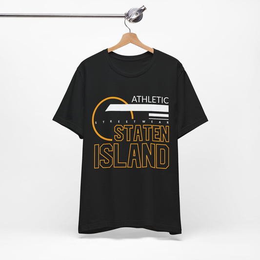 T-Shirt Unisex T Shirt - Athletic Staten Island Tee | Casual Comfort Fit | Affinite Black