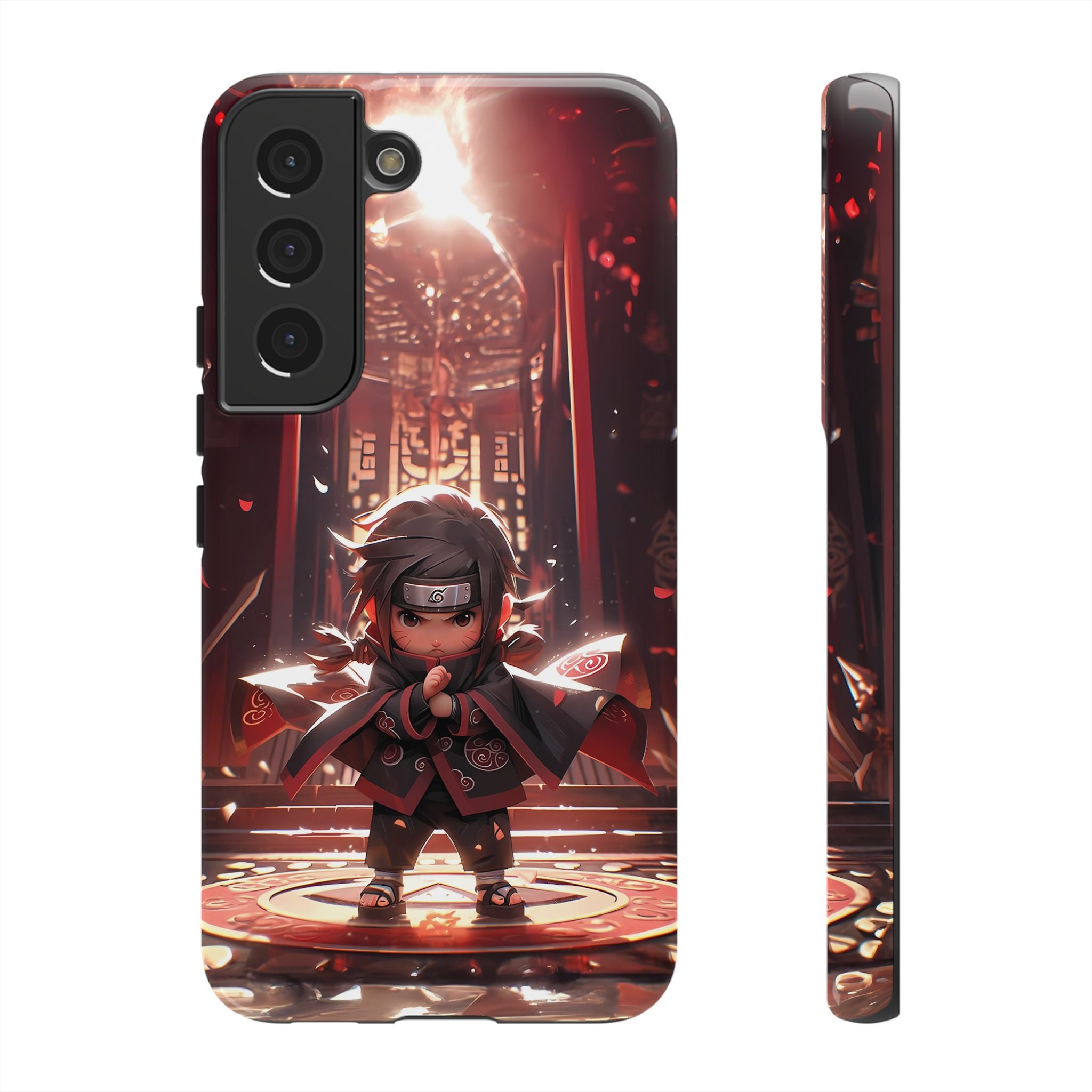 Chibi Itachi Tough Phone Case – Anime Protective Case for iPhone & Samsung, UV Resistant, Durable & Stylish