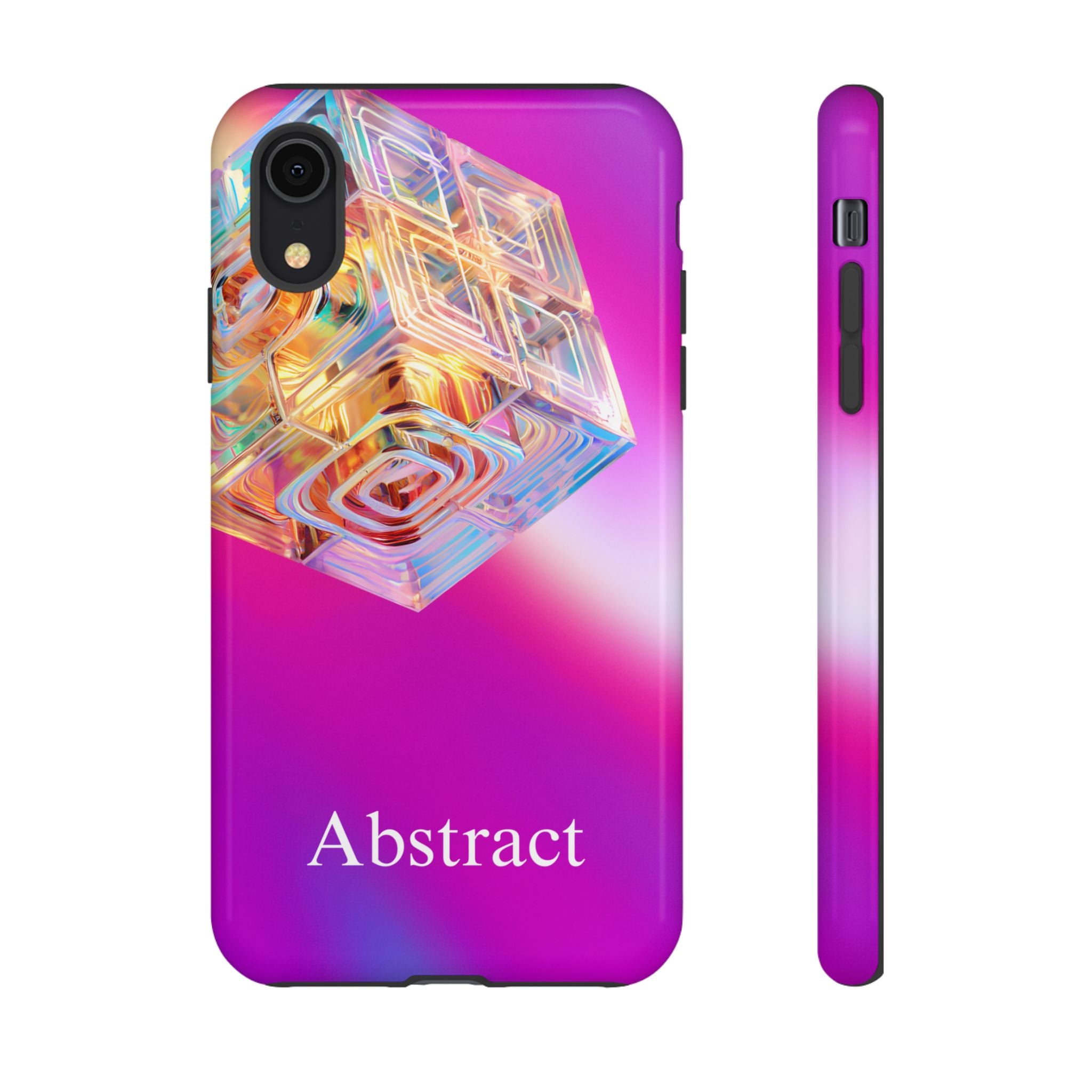 Vibrant 3D Cube Phone Case - Colorful Gradient Art for iPhone, Samsung & Pixel
