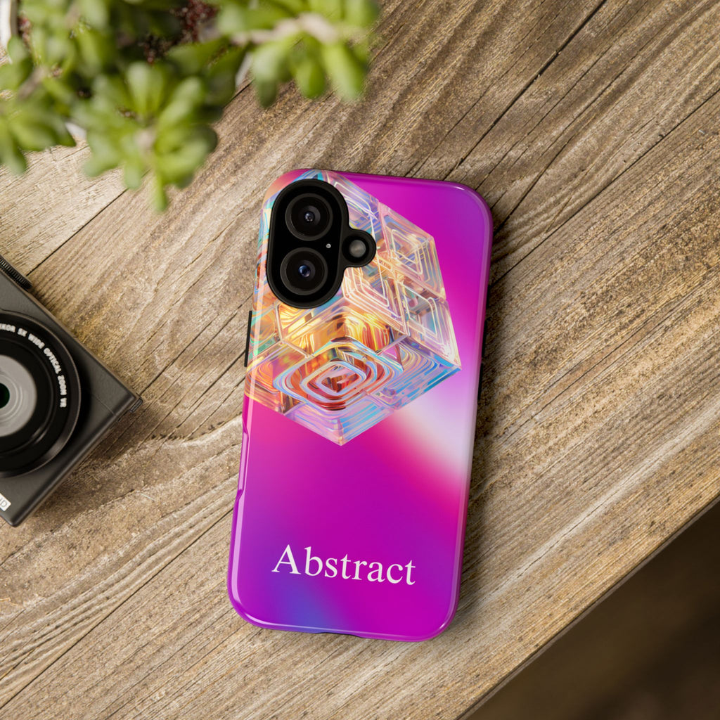 Vibrant 3D Cube Phone Case - Colorful Gradient Art for iPhone, Samsung & Pixel