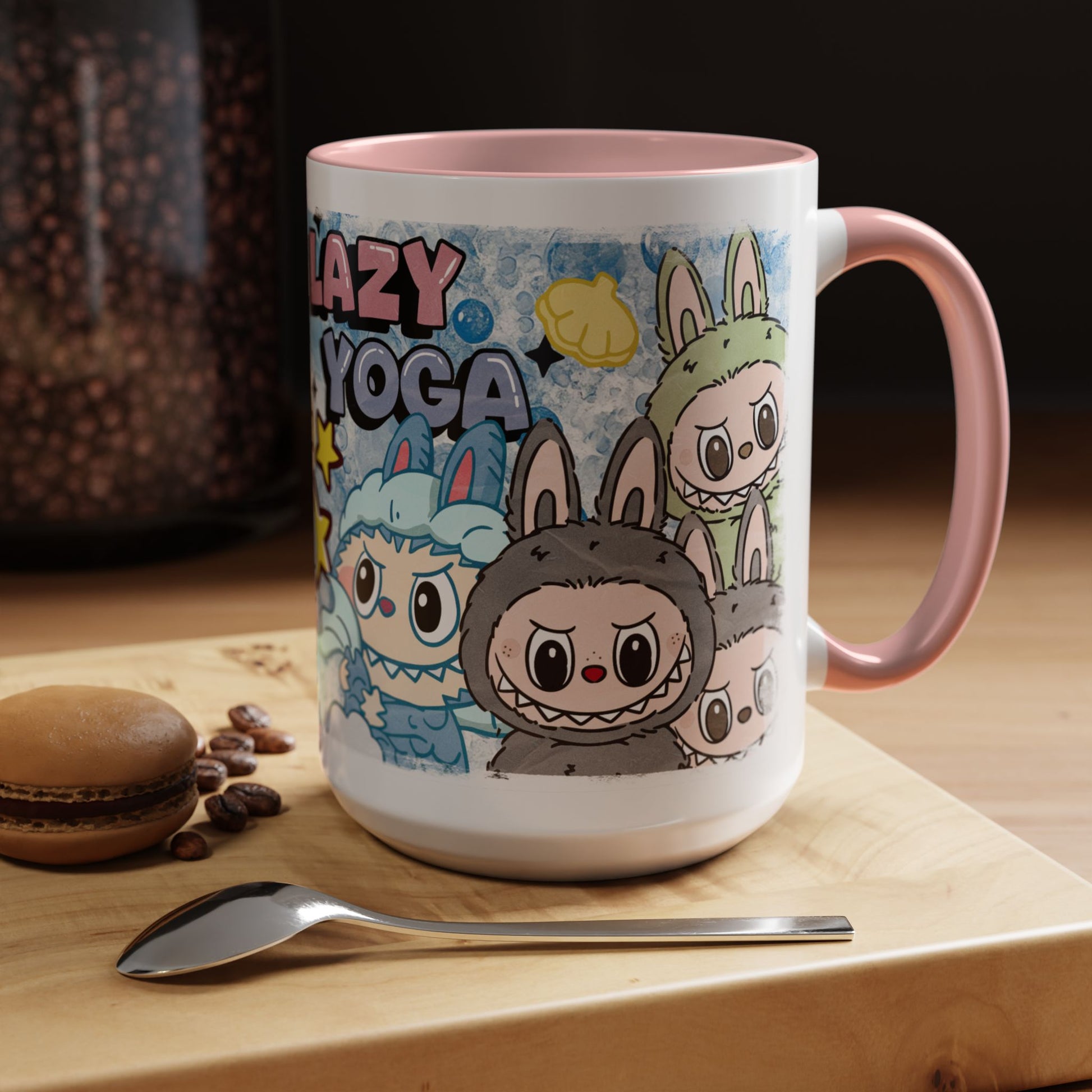 Mug Lazy Yoga Accent Coffee Mug - Cute Animal Design 11oz & 15oz