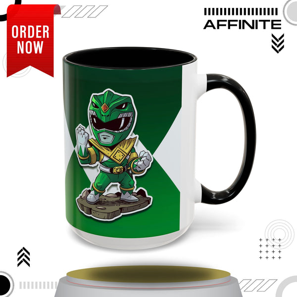 Green Ranger ceramic mug in Black 15oz