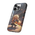 Chibi Zenitsu Lightning Tough Phone Case – Anime Protective Case for iPhone & Samsung, UV Resistant, Durable & Stylish