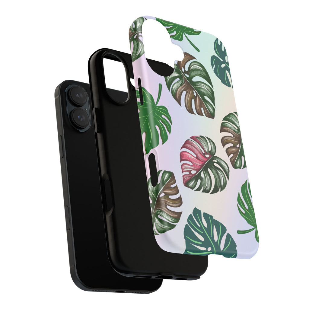 Tough Cases - Monstera Leaf Themed Phone Protection for iPhone, Samsung, and Google Pixel (Matte/Glossy)