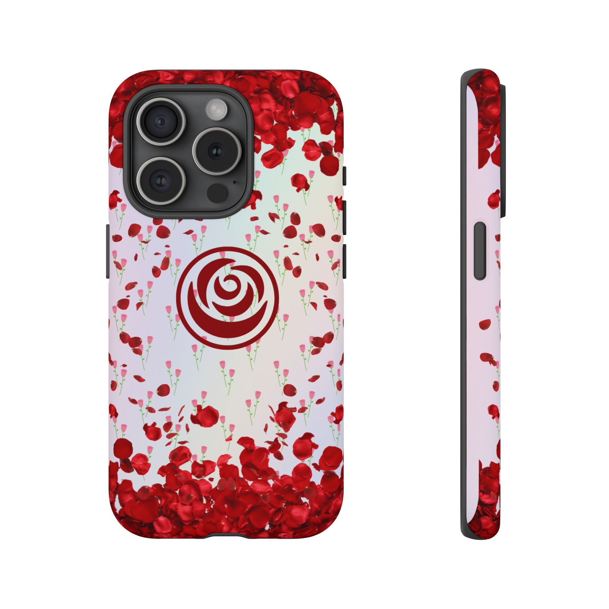 Tough Cases - Red Blossom Elegance Themed Phone Protection for iPhone, Samsung, and Google Pixel (Matte/Glossy)