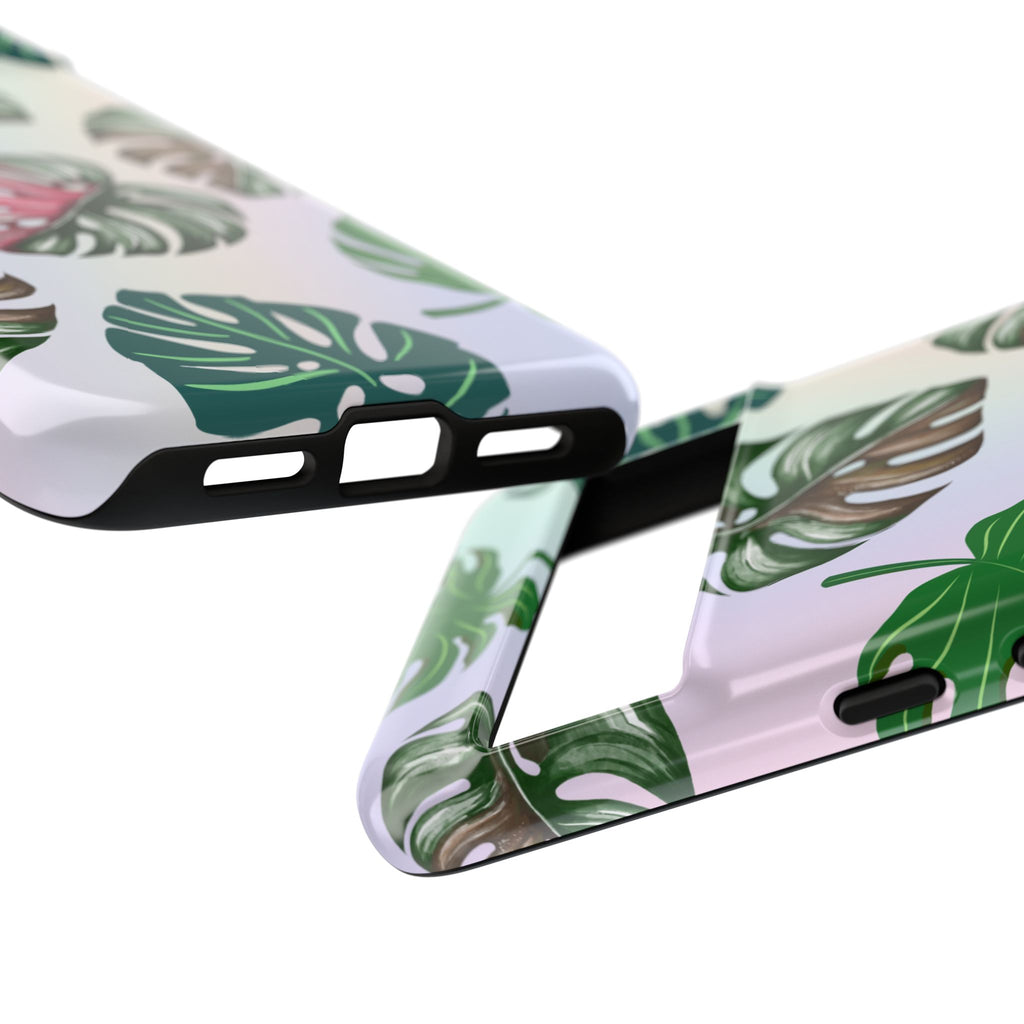 Tough Cases - Monstera Leaf Themed Phone Protection for iPhone, Samsung, and Google Pixel (Matte/Glossy)