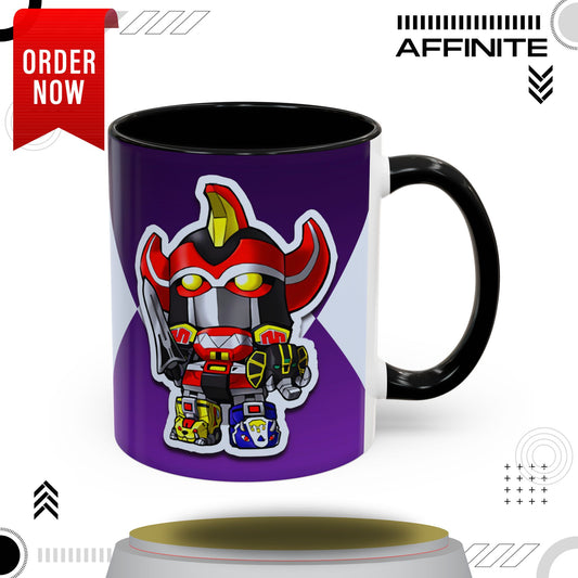 Mug Mighty Morphin Power Rangers Megazord Ceramic Mug - 11oz & 15oz Coffee Mug - Accent Mug for Pop Culture Fans 11oz Black
