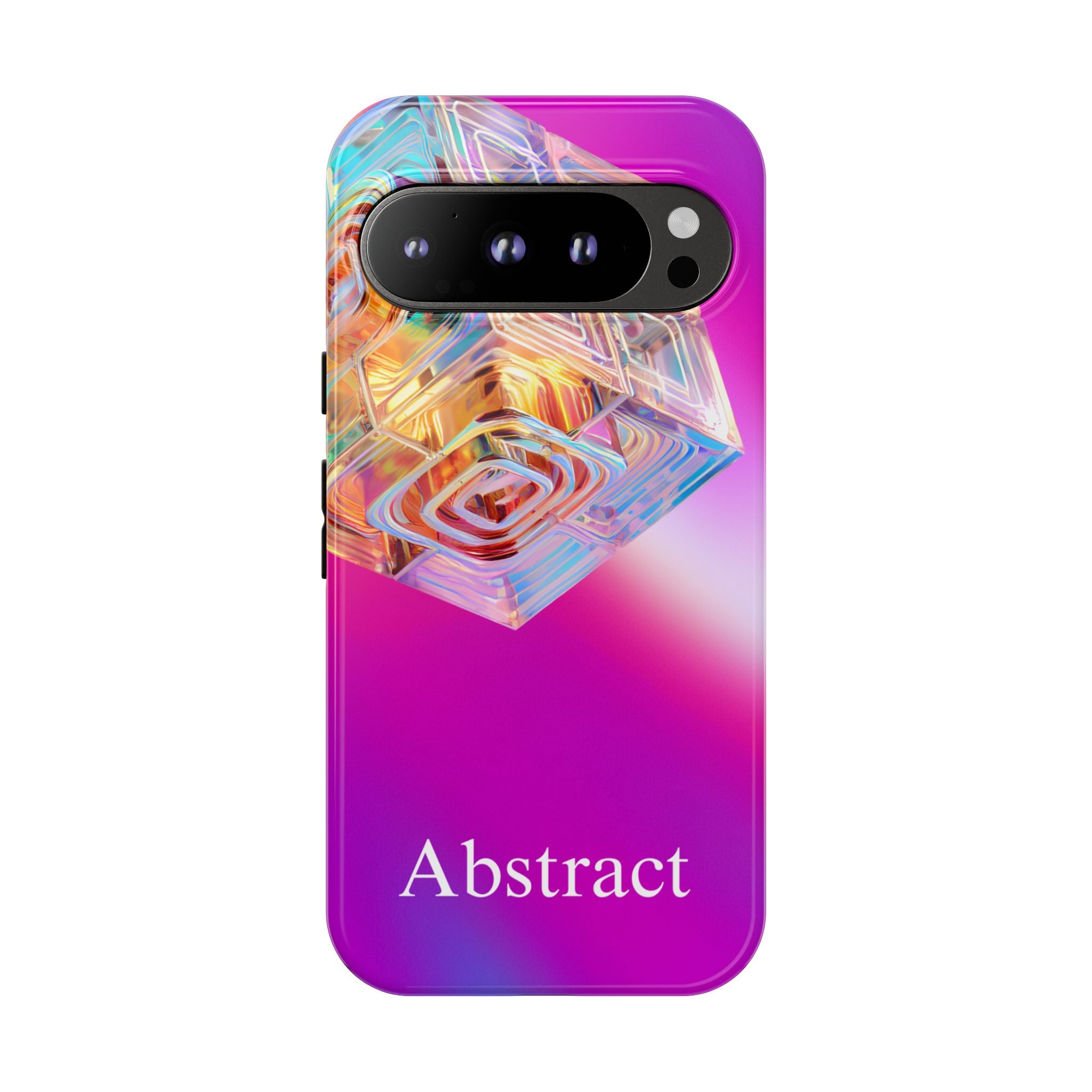 Vibrant 3D Cube Phone Case - Colorful Gradient Art for iPhone, Samsung & Pixel