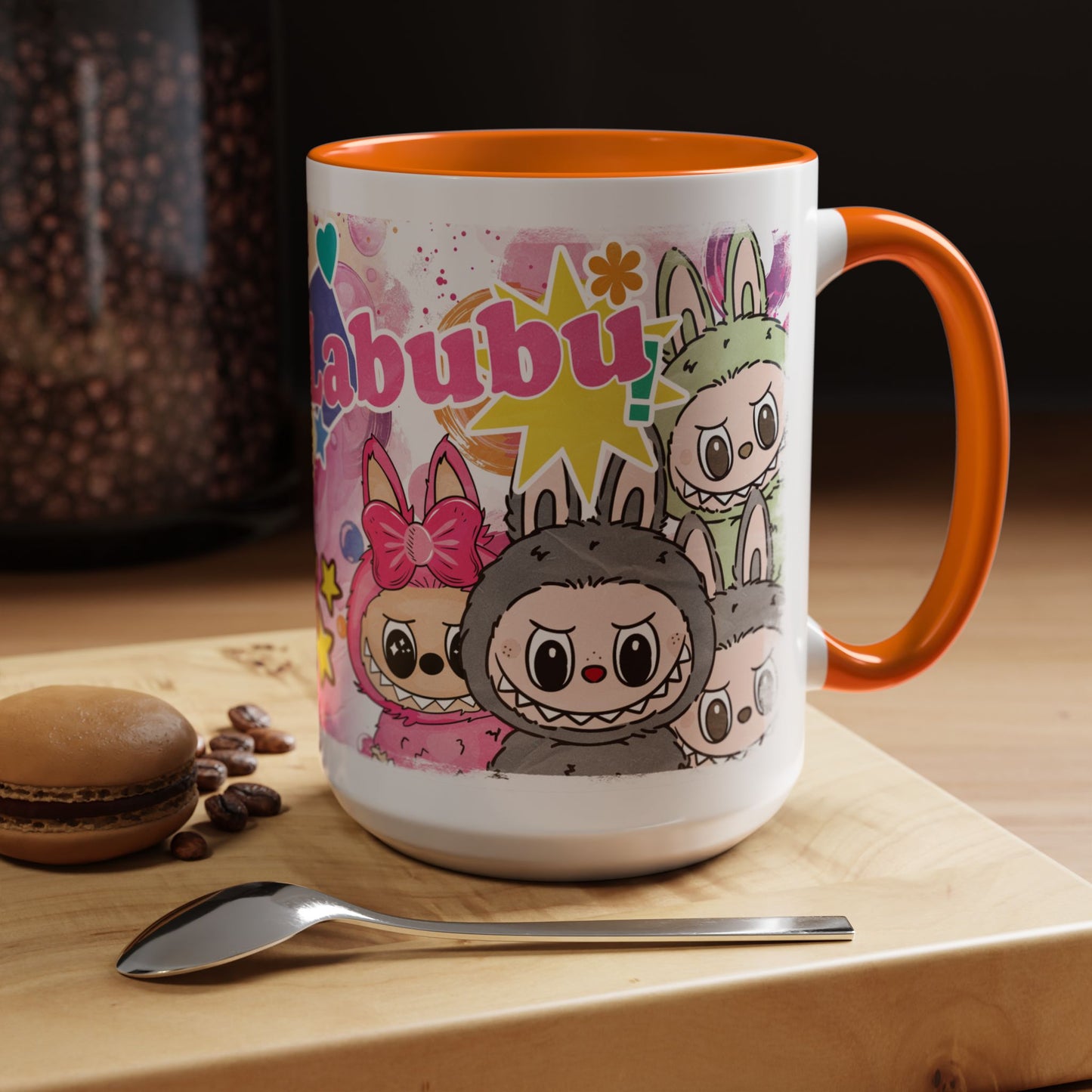 Mug Colorful Cartoon Labubu Accent Coffee Mug - Perfect for Animal Lovers