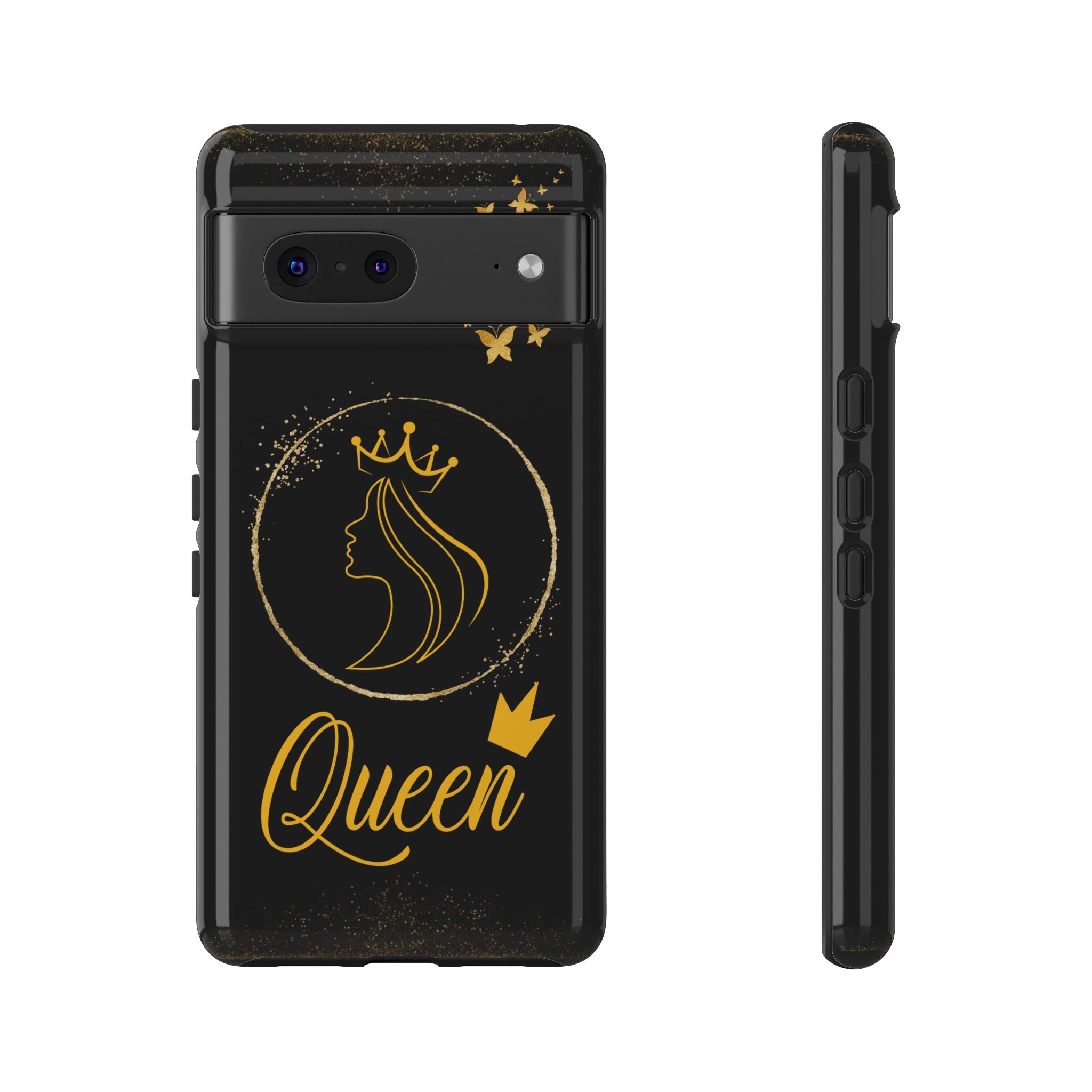 Tough Case Queen Phone Case – Matte & Glossy Crown Design for iPhone, Samsung & Pixel Google Pixel 7 Glossy
