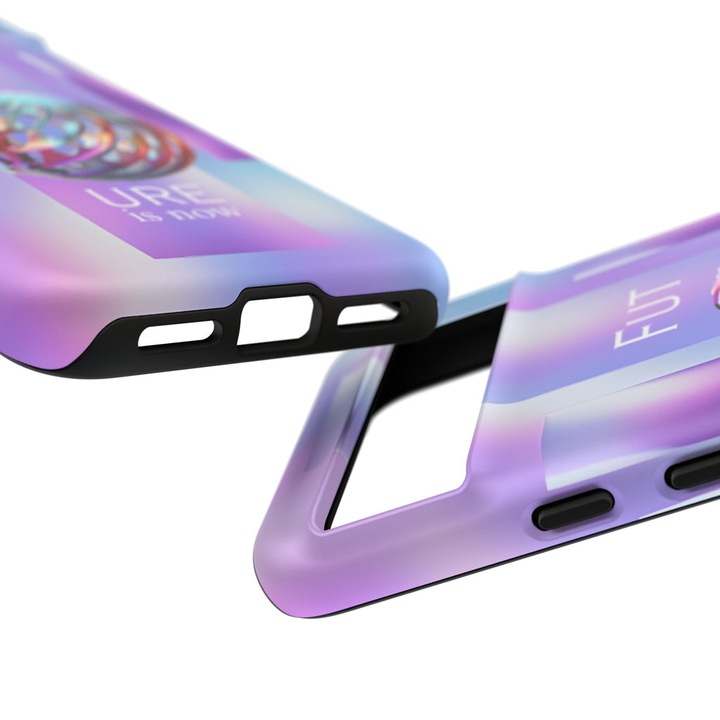 Futuristic Gradient Tough Case – 'Future is Now' 3D Design | Shockproof & UV Protected