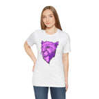 Purple Leopard Shirt – Wild Animal Print Unisex Graphic Tee | Soft Cotton for Nature Lovers & Artwear Fans