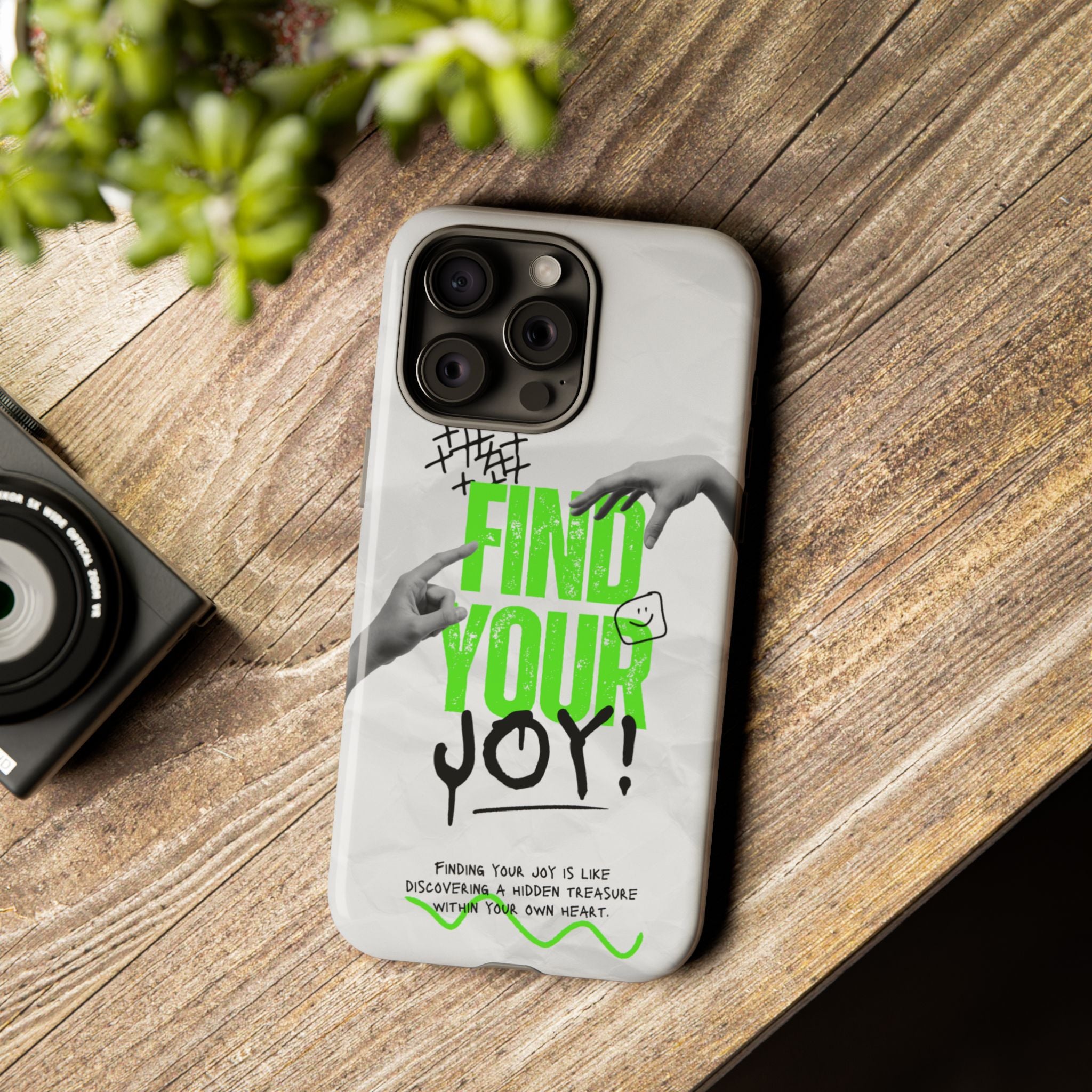 Phone Cases - Find Your Joy Themed Tough Phone Protection for iPhone, Samsung, Google Pixel (Matte/Glossy)