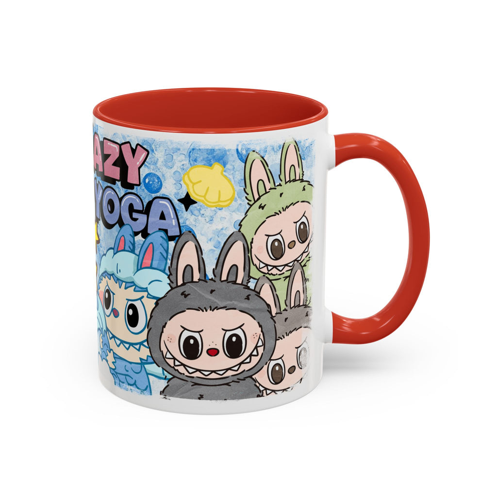 Lazy Yoga Accent Coffee Mug - Cute Animal Design 11oz & 15oz