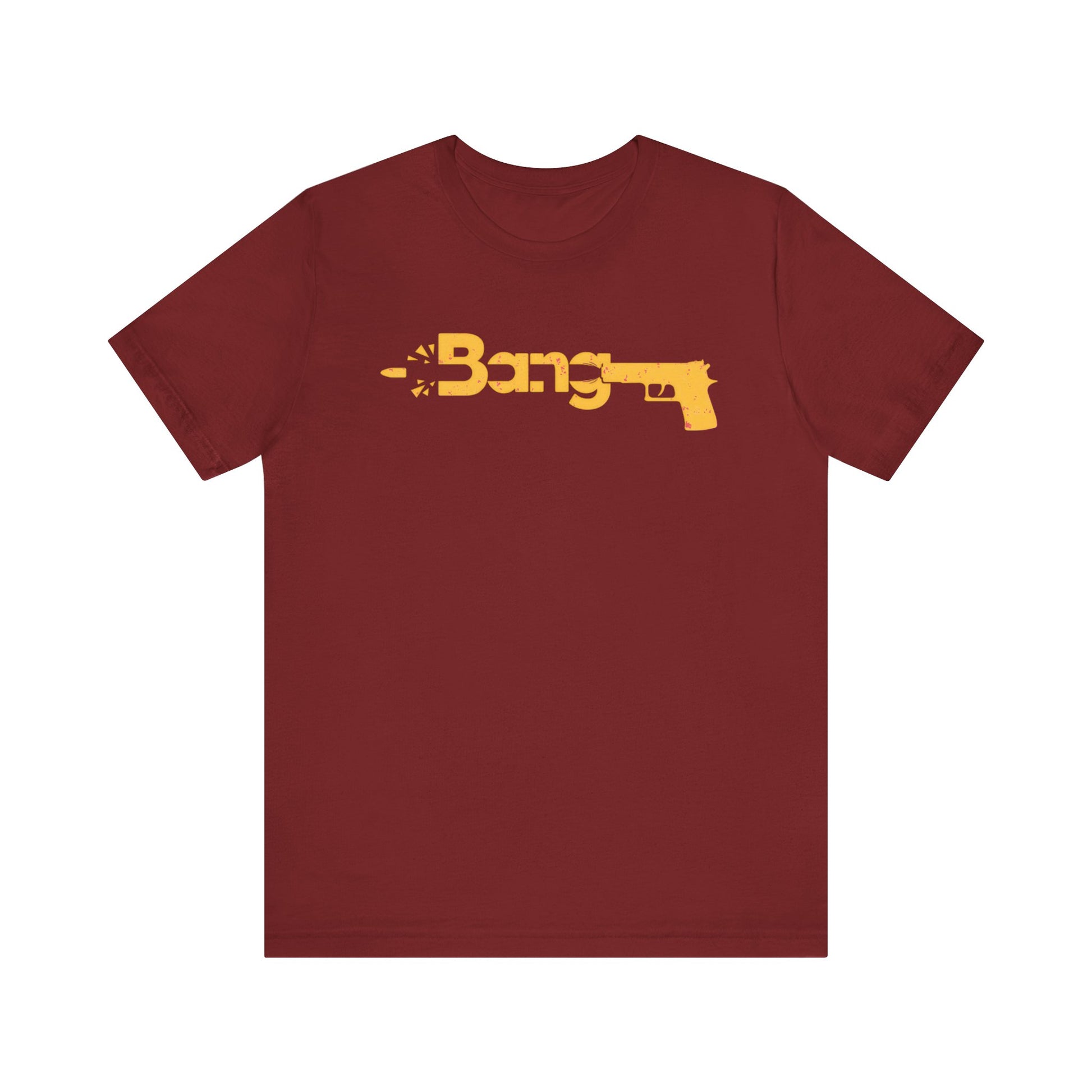T-Shirt Bang Graphic Unisex Jersey Short Sleeve Tee - Casual Streetwear T-Shirt Cardinal