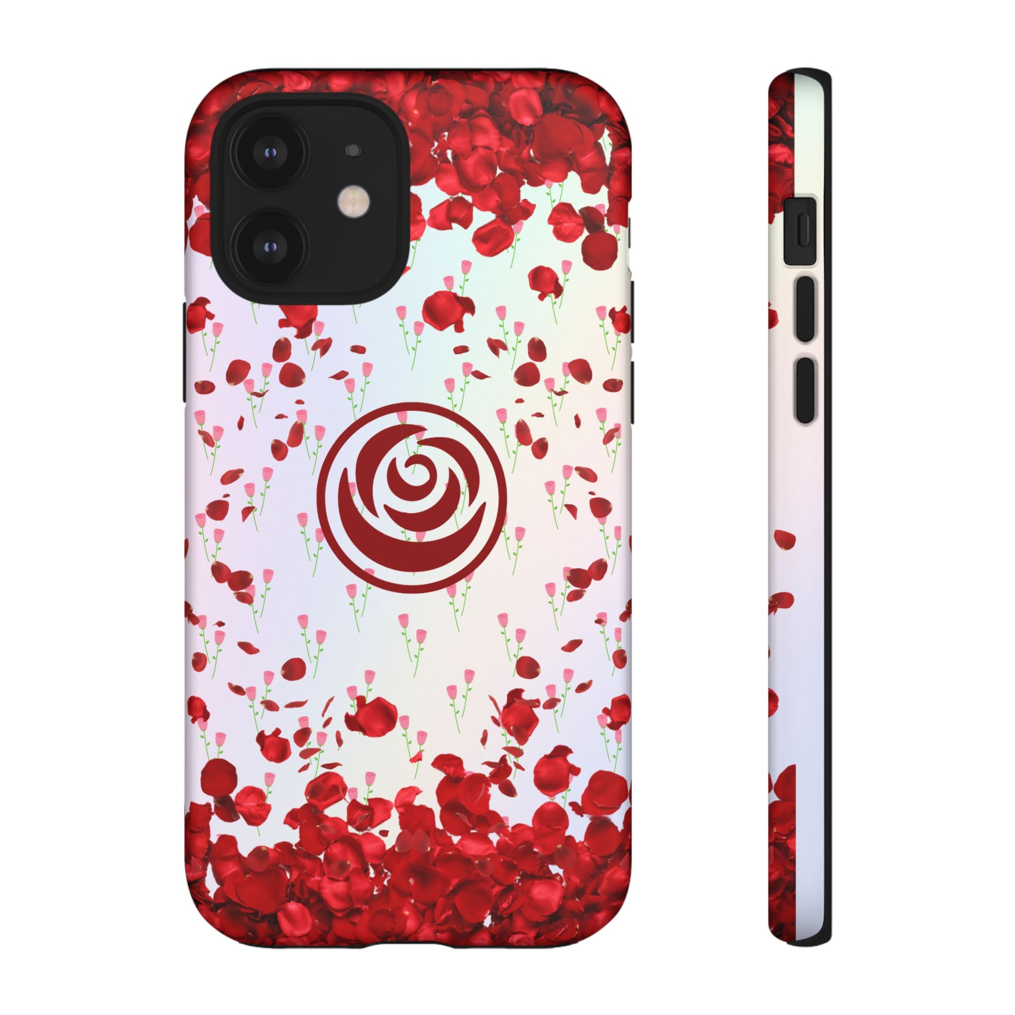 Tough Cases - Red Blossom Elegance Themed Phone Protection for iPhone, Samsung, and Google Pixel (Matte/Glossy)