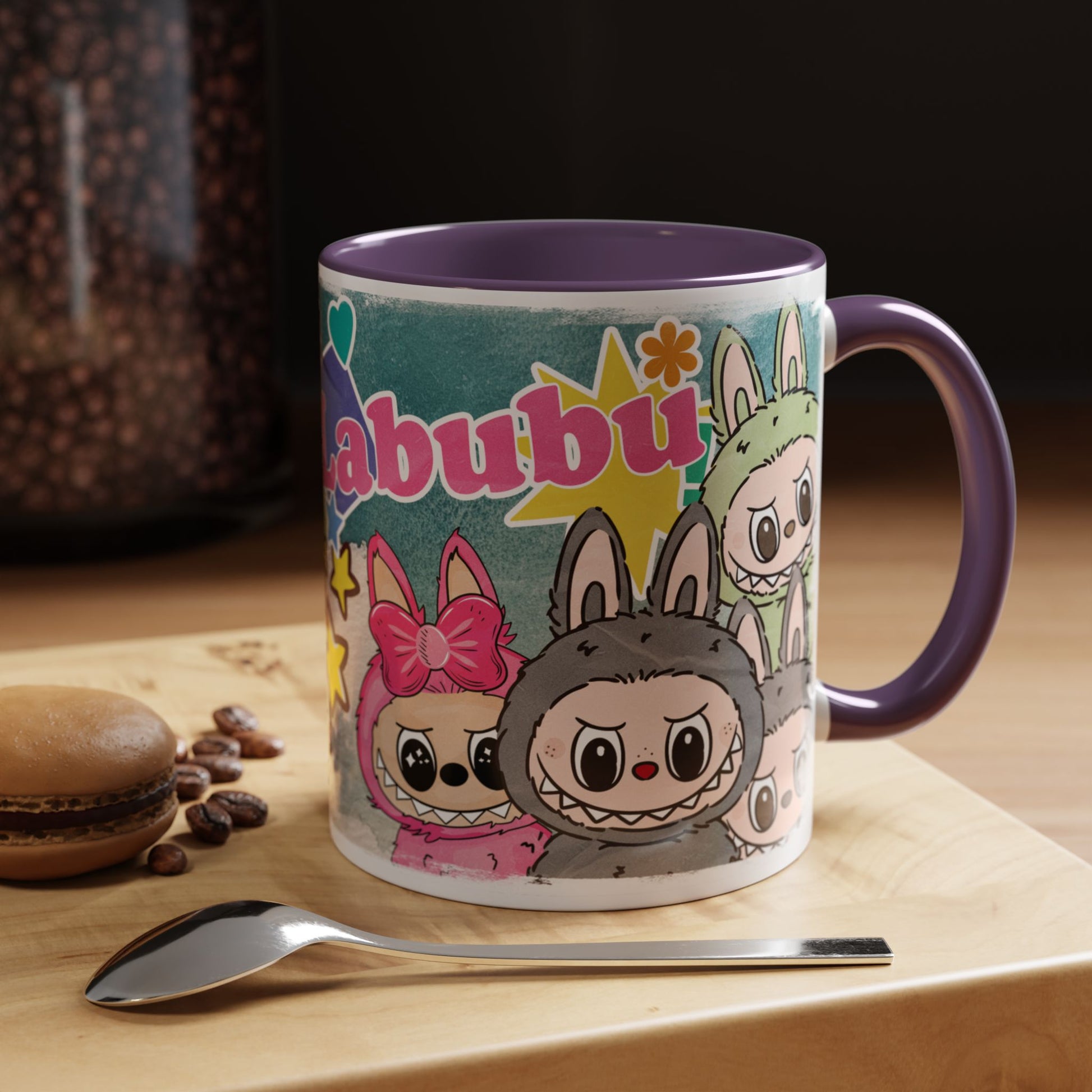 Mug Labubu Character Accent Coffee Mug - Cute and Colorful Design for Fans