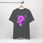 T-Shirt Vibrant Purple Leopard Tee - Unisex Jersey Shirt, Wild Animal Print, Graphic Tee, Gifts for Nature Lovers, Unique Artwear, Stylish [...] Asphalt