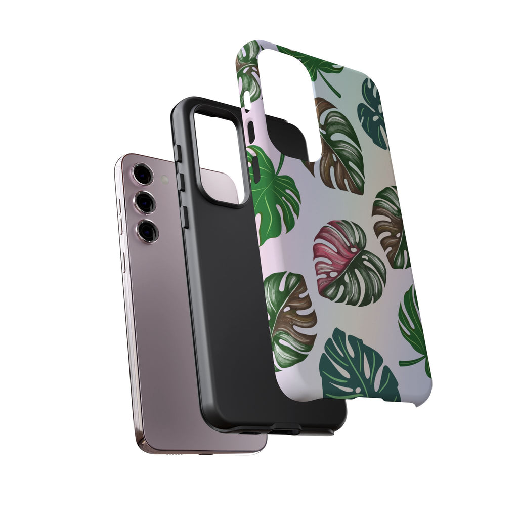 Tough Cases - Monstera Leaf Themed Phone Protection for iPhone, Samsung, and Google Pixel (Matte/Glossy)