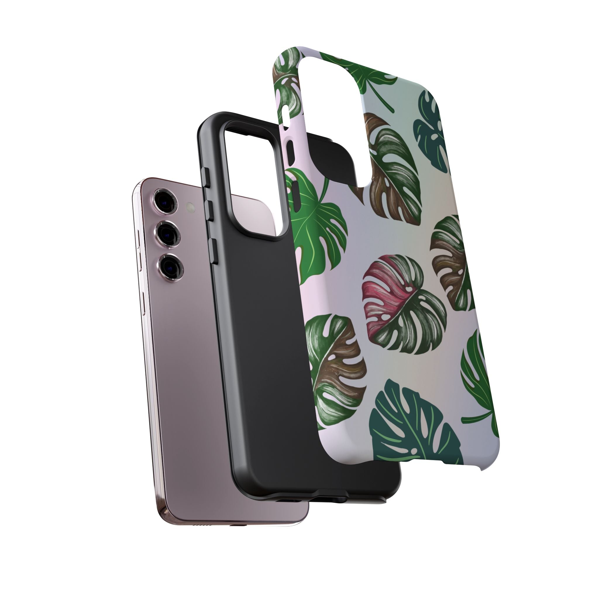 Tough Cases - Monstera Leaf Themed Phone Protection for iPhone, Samsung, and Google Pixel (Matte/Glossy)