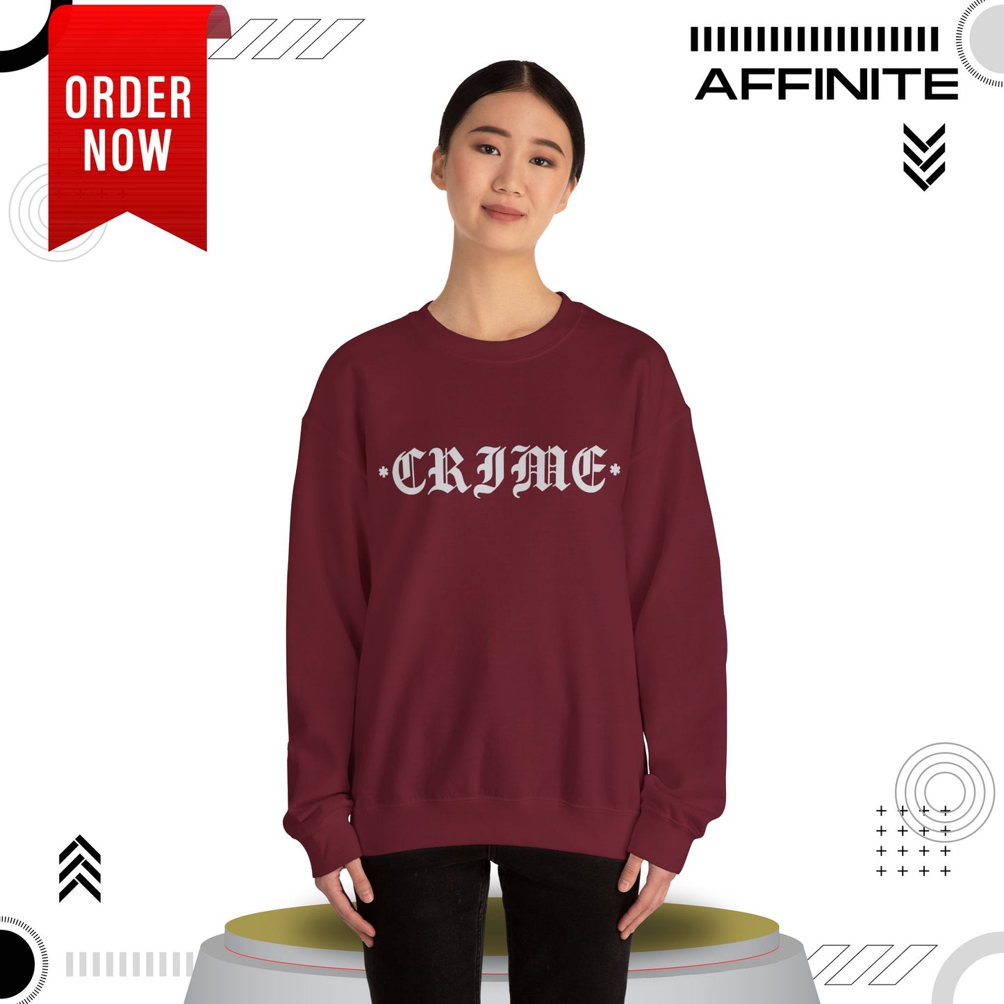 Sweatshirt CRIME Graphic Sweatshirt - Unisex Heavy Blend Crewneck (Cotton/Polyester)