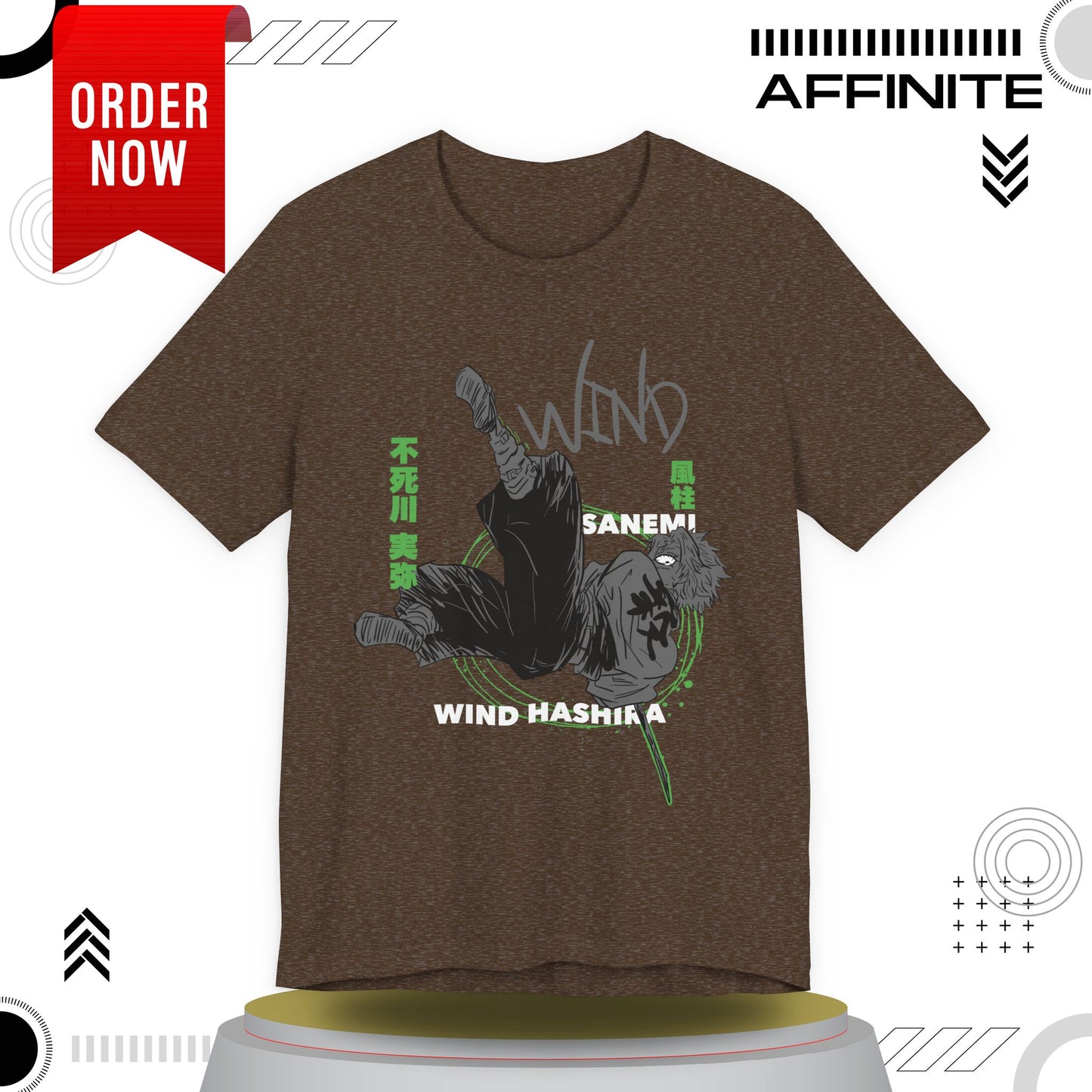 T-Shirt Sanemi Wind Hashira Shirt - Official Demon Slayer Merch (Unisex Anime Tee)