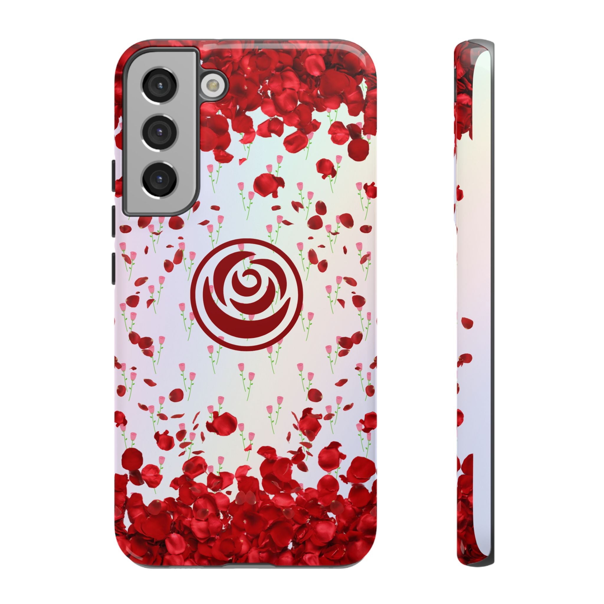 Tough Cases - Red Blossom Elegance Themed Phone Protection for iPhone, Samsung, and Google Pixel (Matte/Glossy)