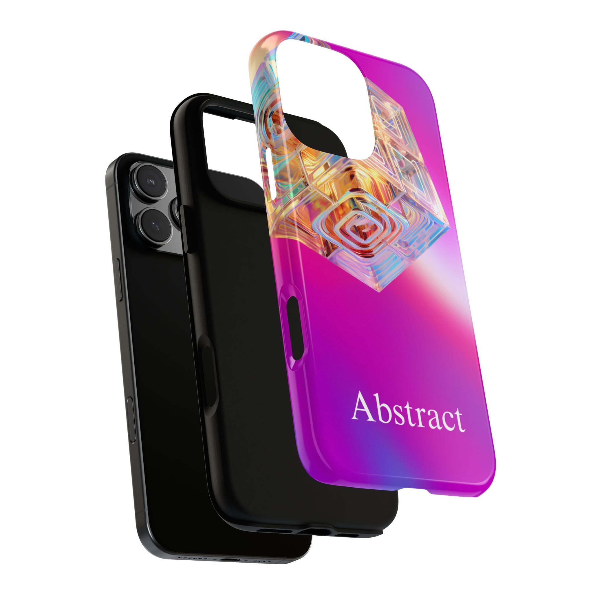 Vibrant 3D Cube Phone Case - Colorful Gradient Art for iPhone, Samsung & Pixel