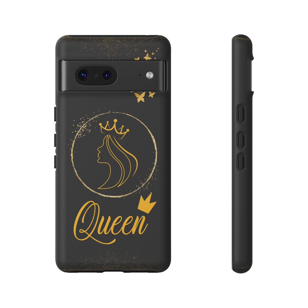 Tough Case Queen Phone Case – Matte & Glossy Crown Design for iPhone, Samsung & Pixel Google Pixel 7 Matte