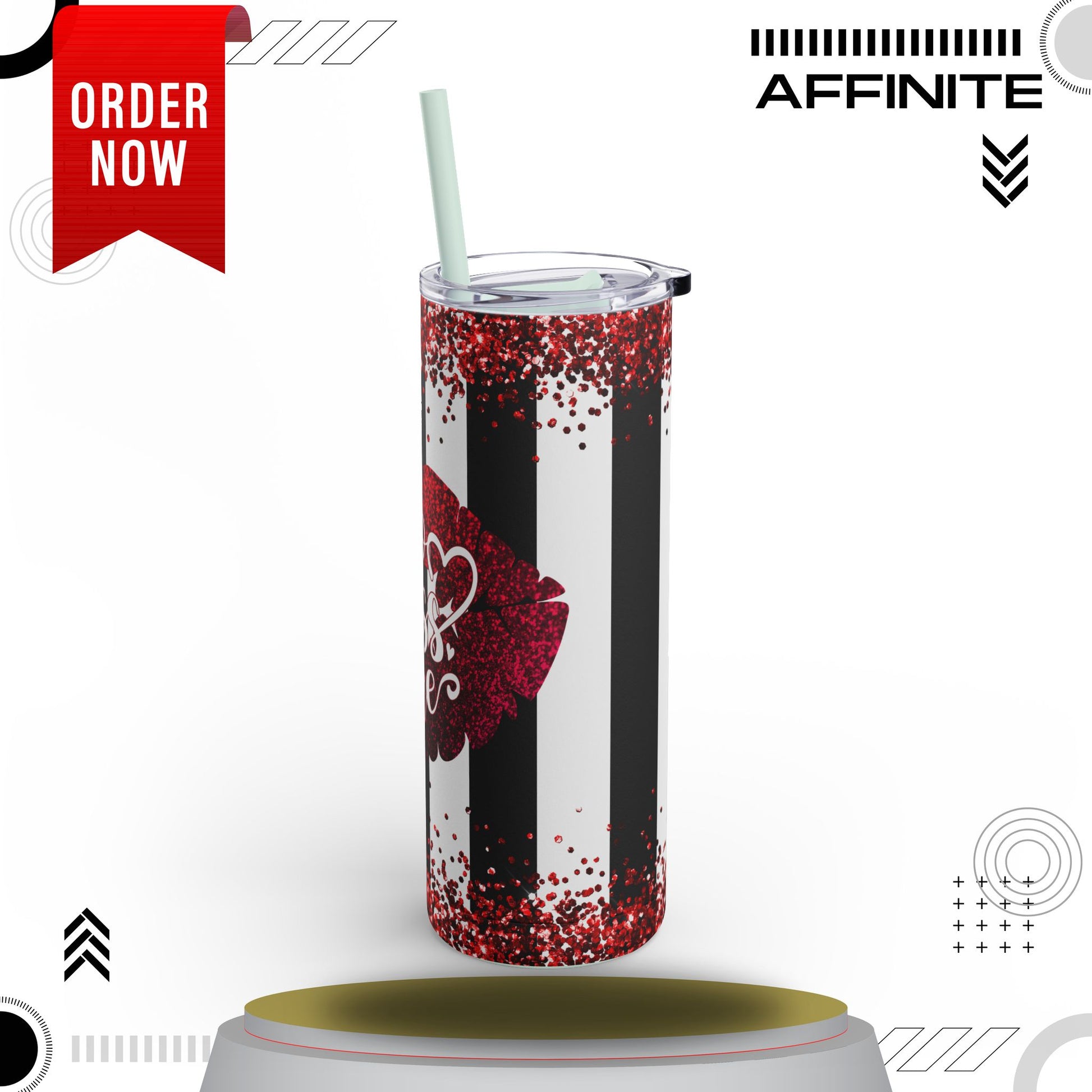 Tumblers Valentine Tumbler 20oz - "So Kiss Me" Matte Skinny Cup
