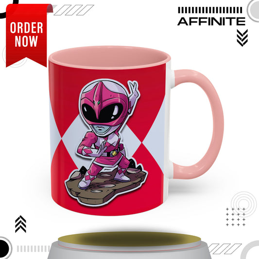Mug Mighty Morphin Power Rangers Pink Ranger Ceramic Mug - 11oz & 15oz Coffee Mug - Accent Mug for Pop Culture Fans 11oz Pink